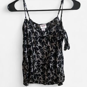 Mossimo Supply Co. Black and White Leaf Print Camisole